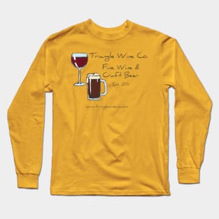 Wine Beer Sketch Long Sleeve T-Shirt